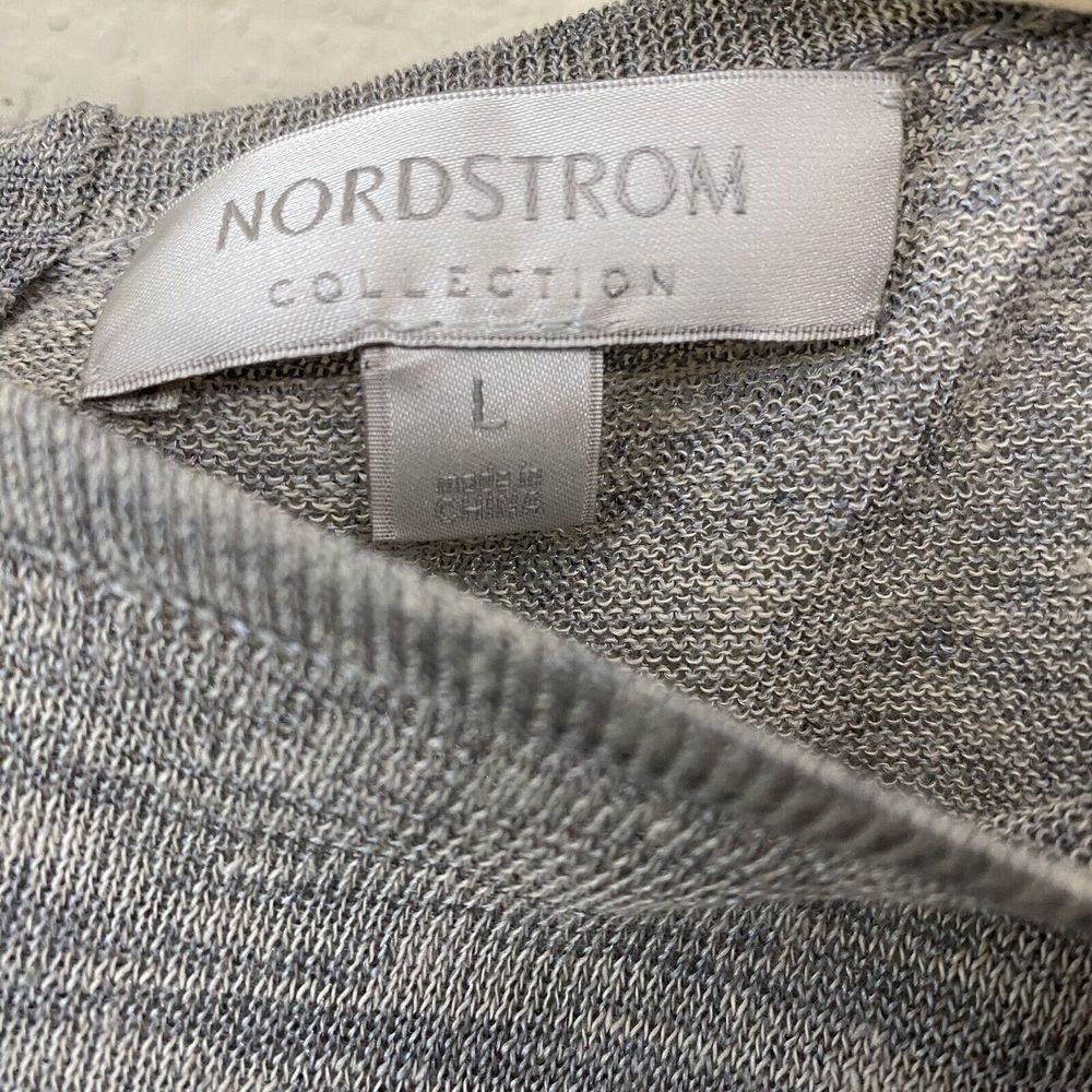 Nordstrom Tunic Top Womens Large Linen Blend Gray - Picture 6 of 7